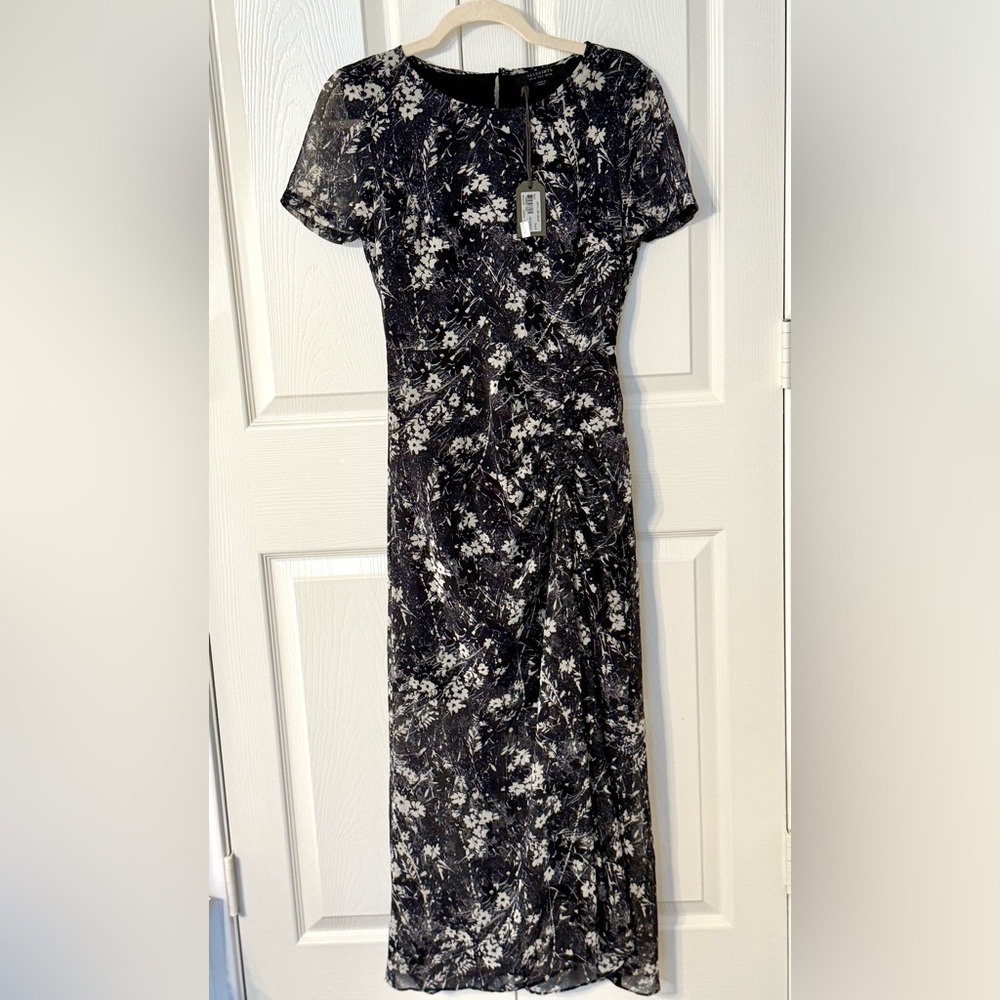 AllSaints Ariya Lisk Ruched Drawstring Maxi Dress NWT Size 6